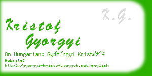 kristof gyorgyi business card